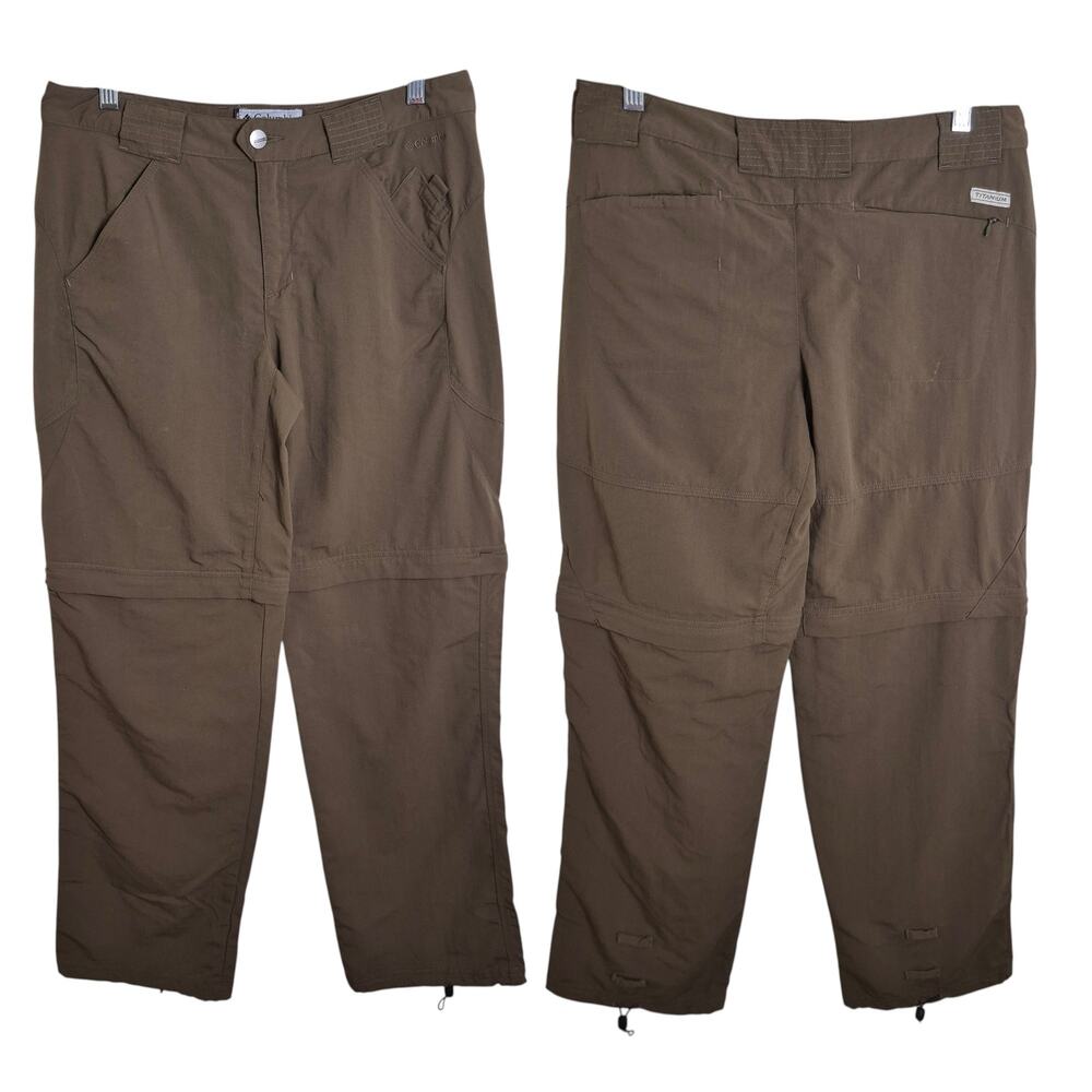 Columbia Brown Zip Off Pants Shorts Hiking Pants Women's 6 Short Waist 30